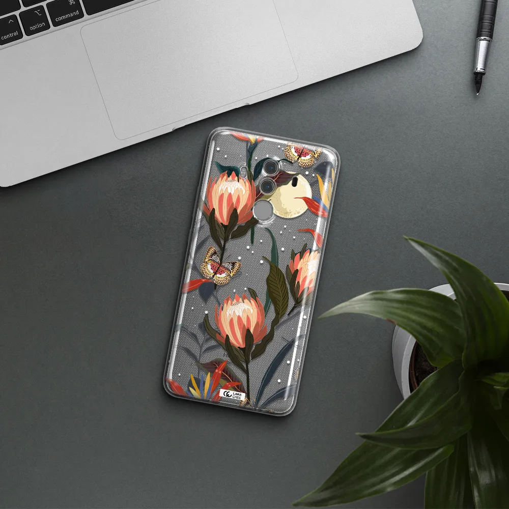 Moon Butterfly Flower Huawei Mate 10 Pro Clear TPU Case