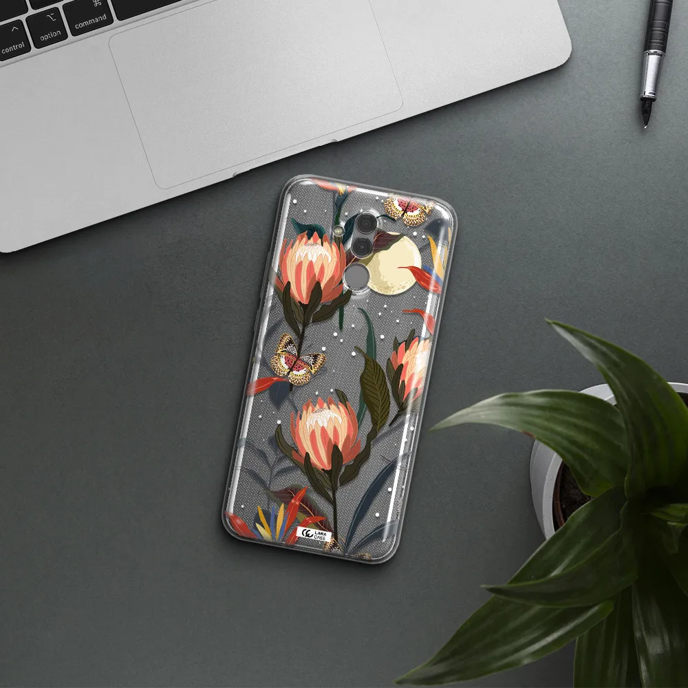 Moon Butterfly Flower Huawei Mate 20 Lite Clear TPU Case