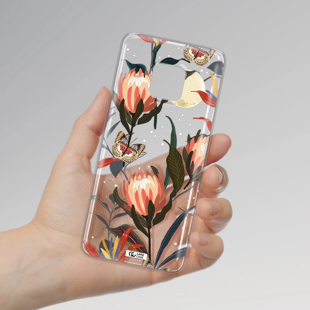 Moon Butterfly Flower Huawei Mate 20 Pro Clear TPU Case