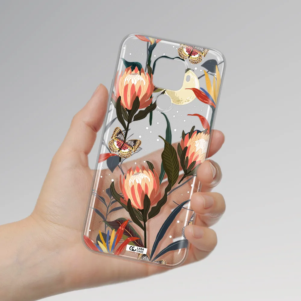 Moon Butterfly Flower Huawei Mate 30 Lite Clear TPU Case