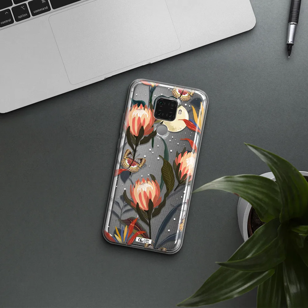 Moon Butterfly Flower Huawei Mate 30 Lite Clear TPU Case