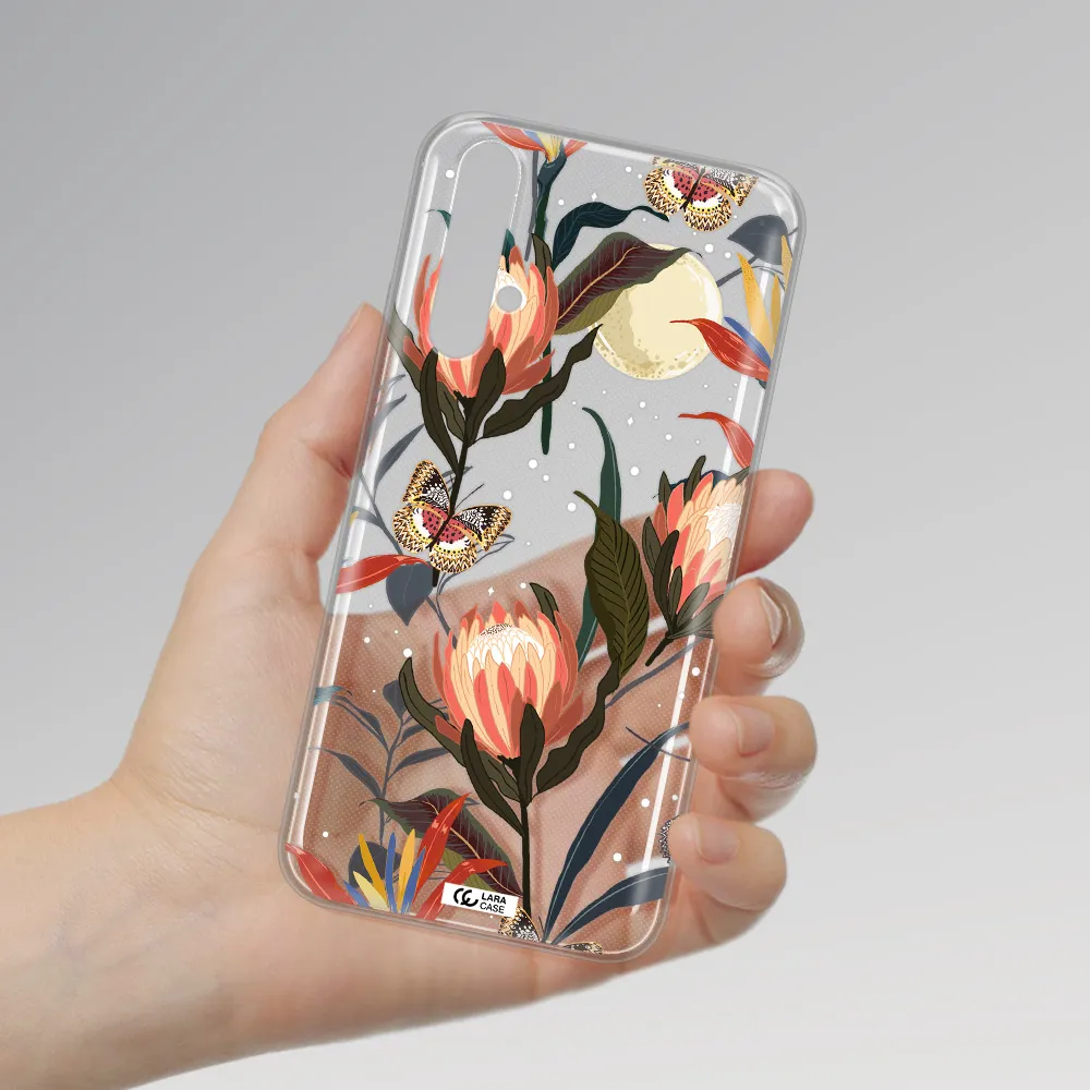 Moon Butterfly Flower Huawei Nova 5t Clear TPU Case
