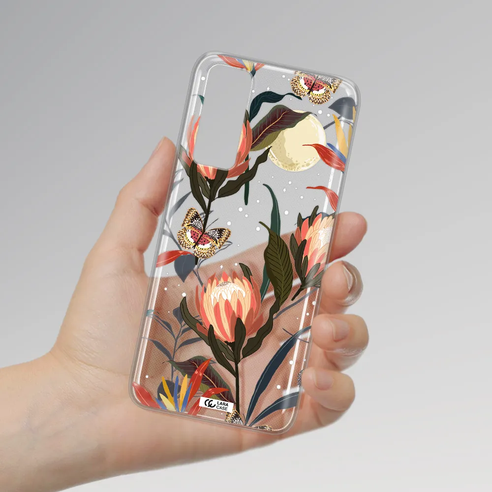 Moon Butterfly Flower Huawei P Smart 2021 Clear TPU Case