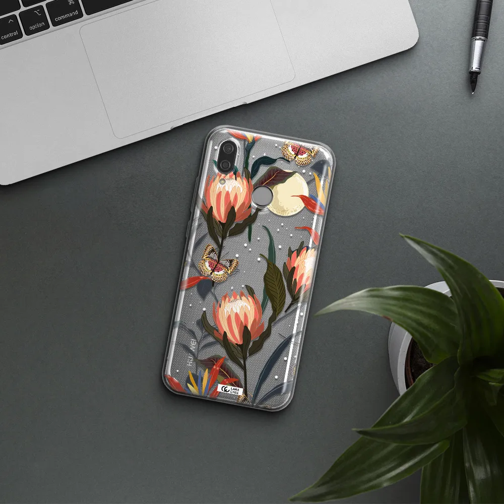 Moon Butterfly Flower Huawei P20 Lite Clear TPU Case