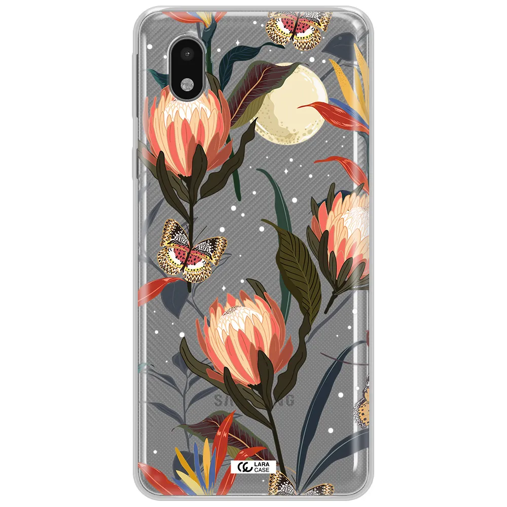 Moon Butterfly Flower Samsung A01 Core Clear Tpu Case