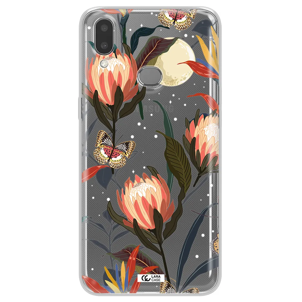 Moon Butterfly Flower Samsung A10S Clear TPU Case