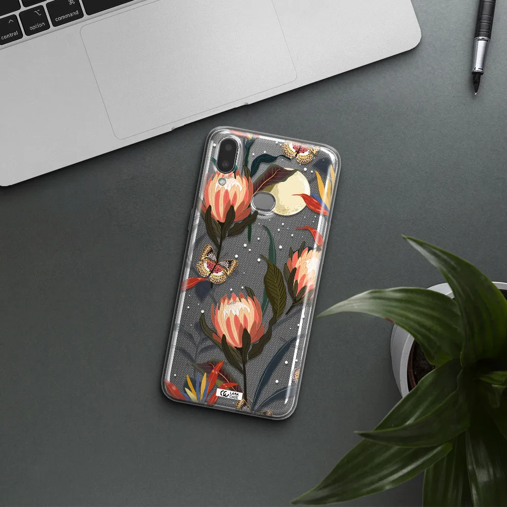 Moon Butterfly Flower Samsung A10S Clear TPU Case
