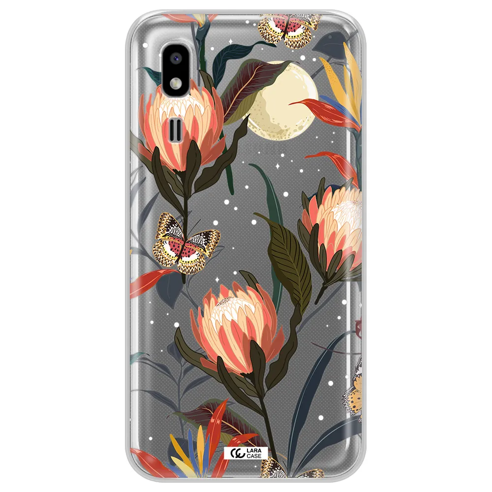 Moon Butterfly Flower Samsung A2 Core Clear TPU Case