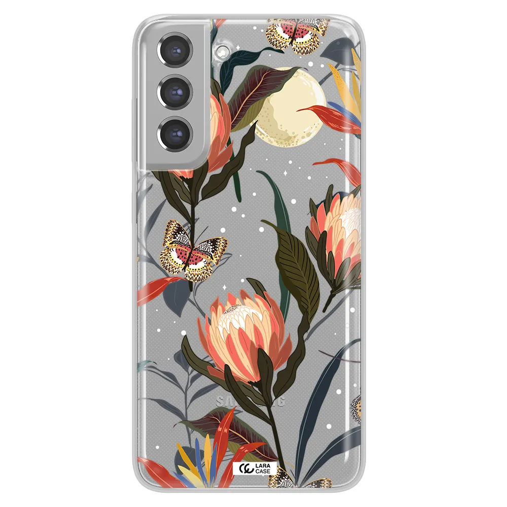 Moon Butterfly Flower Samsung A21 Fe Clear TPU Case