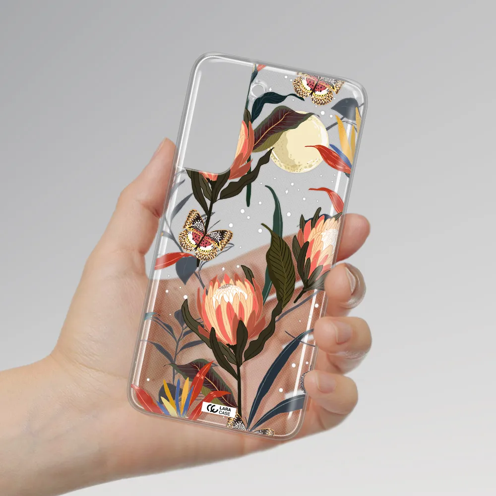 Moon Butterfly Flower Samsung A21 Fe Clear TPU Case
