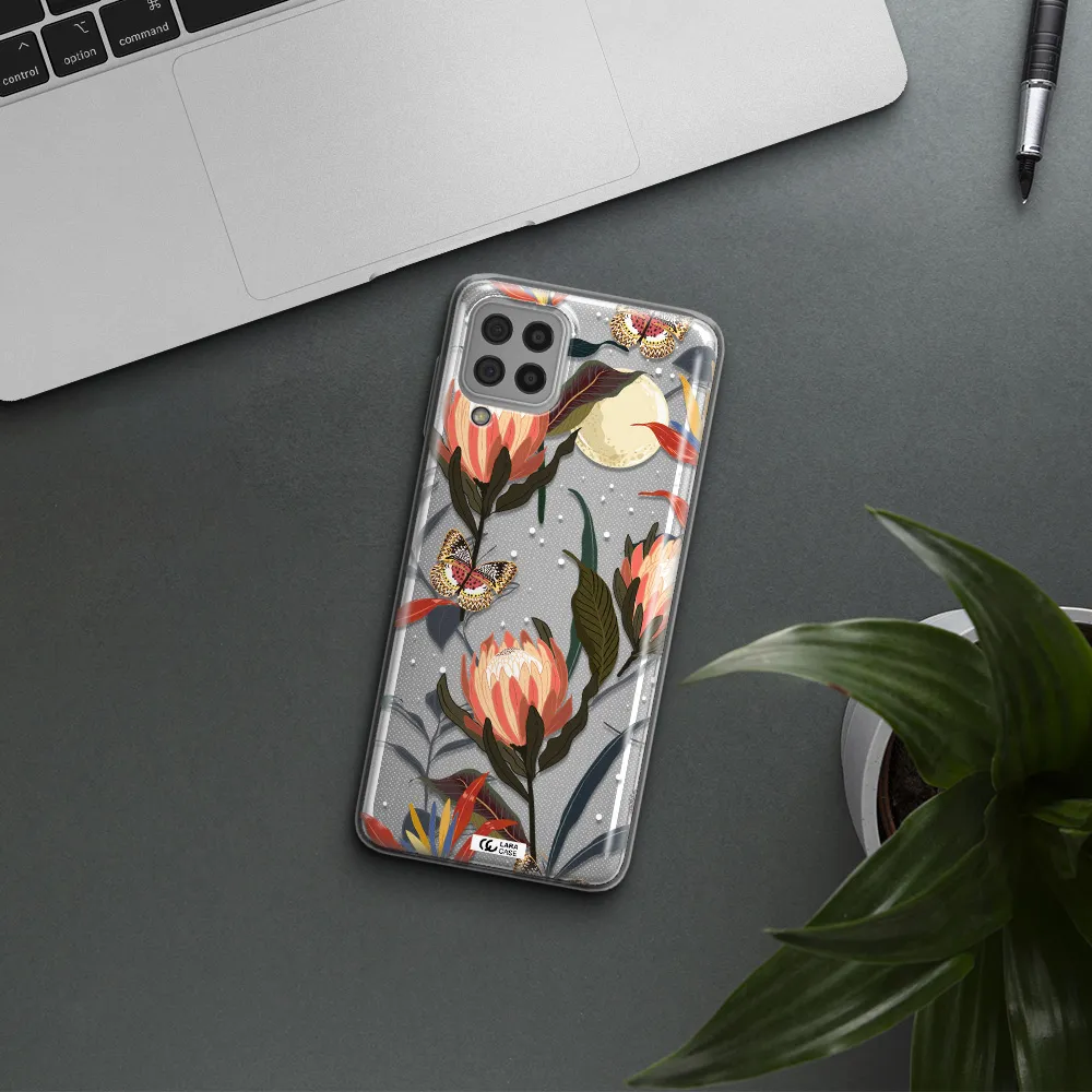 Moon Butterfly Flower Samsung A22 4g Clear TPU Case