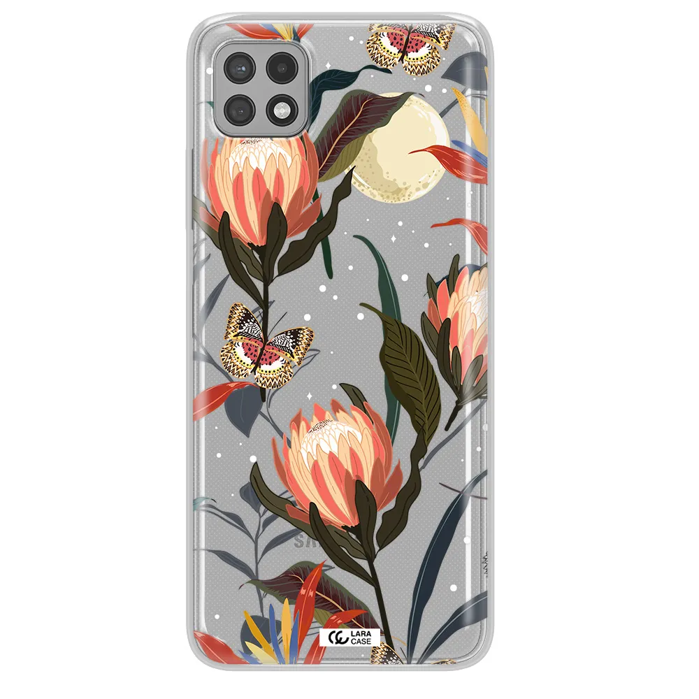 Moon Butterfly Flower Samsung A22 5g Clear TPU Case