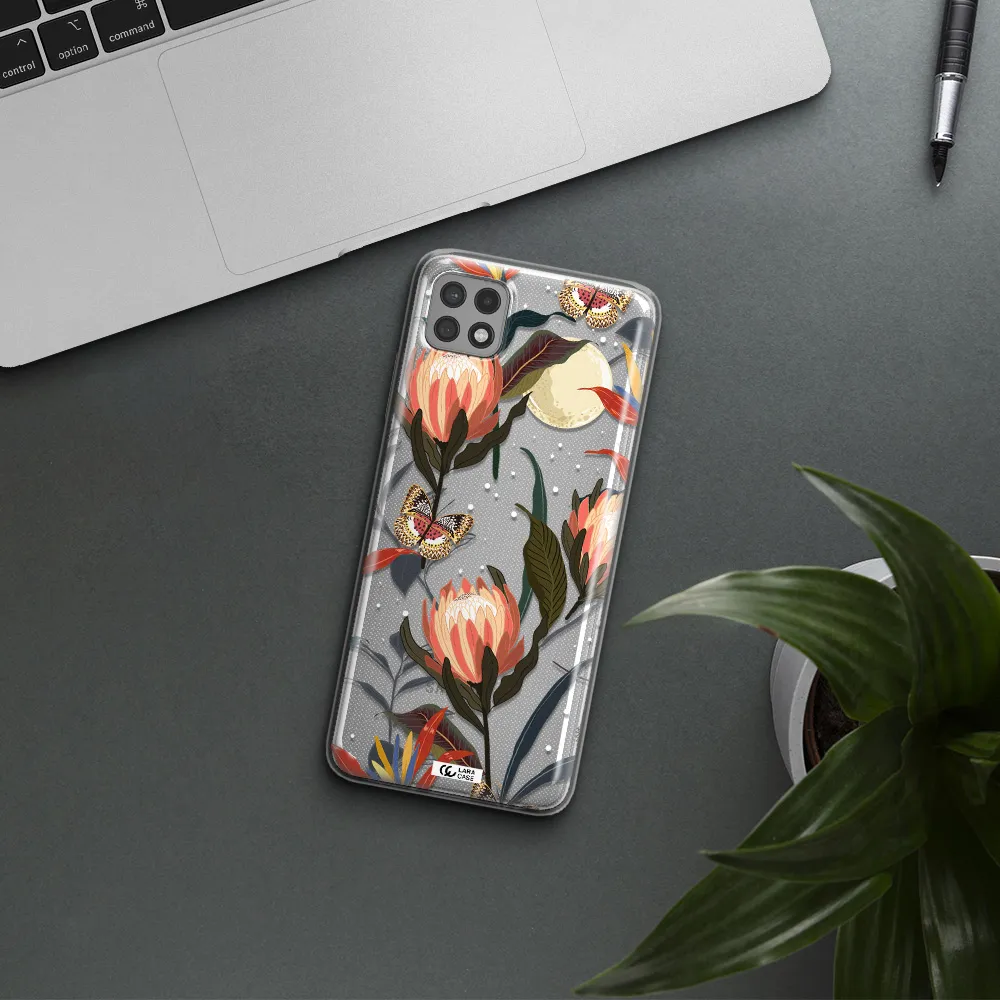 Moon Butterfly Flower Samsung A22 5g Clear TPU Case