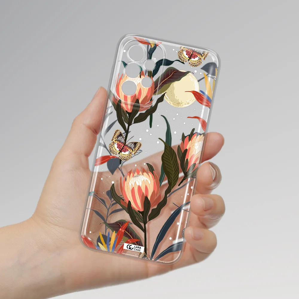 Moon Butterfly Flower Samsung A23 5G Clear Tpu Case