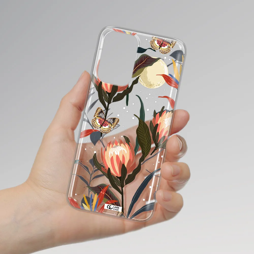 Moon Butterfly Flower Samsung A23 Clear TPU Case