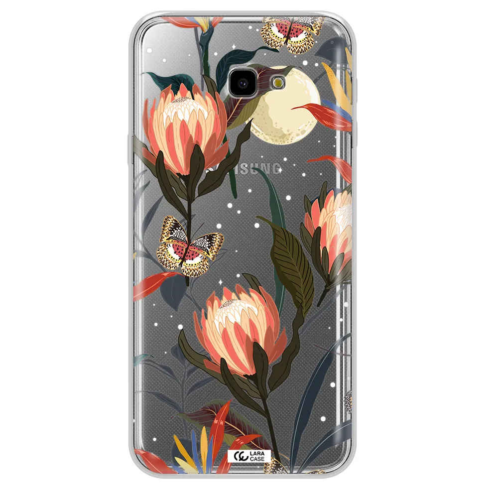 Moon Butterfly Flower Samsung J4 Plus Clear TPU Case