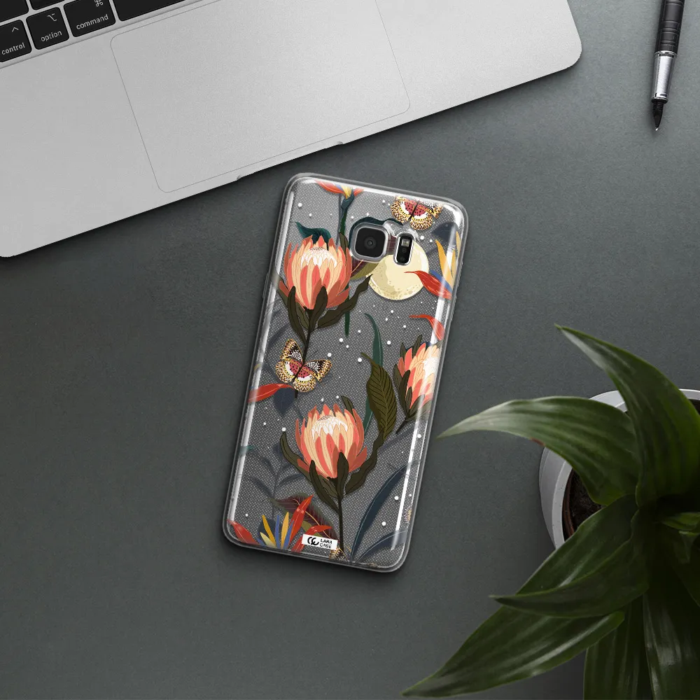 Moon Butterfly Flower Samsung Note 5 Clear TPU Case