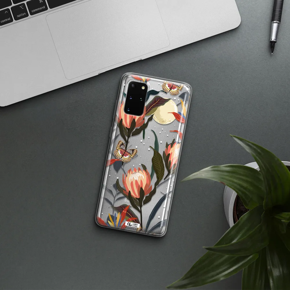 Moon Butterfly Flower Samsung S 20 Plus Clear TPU Case