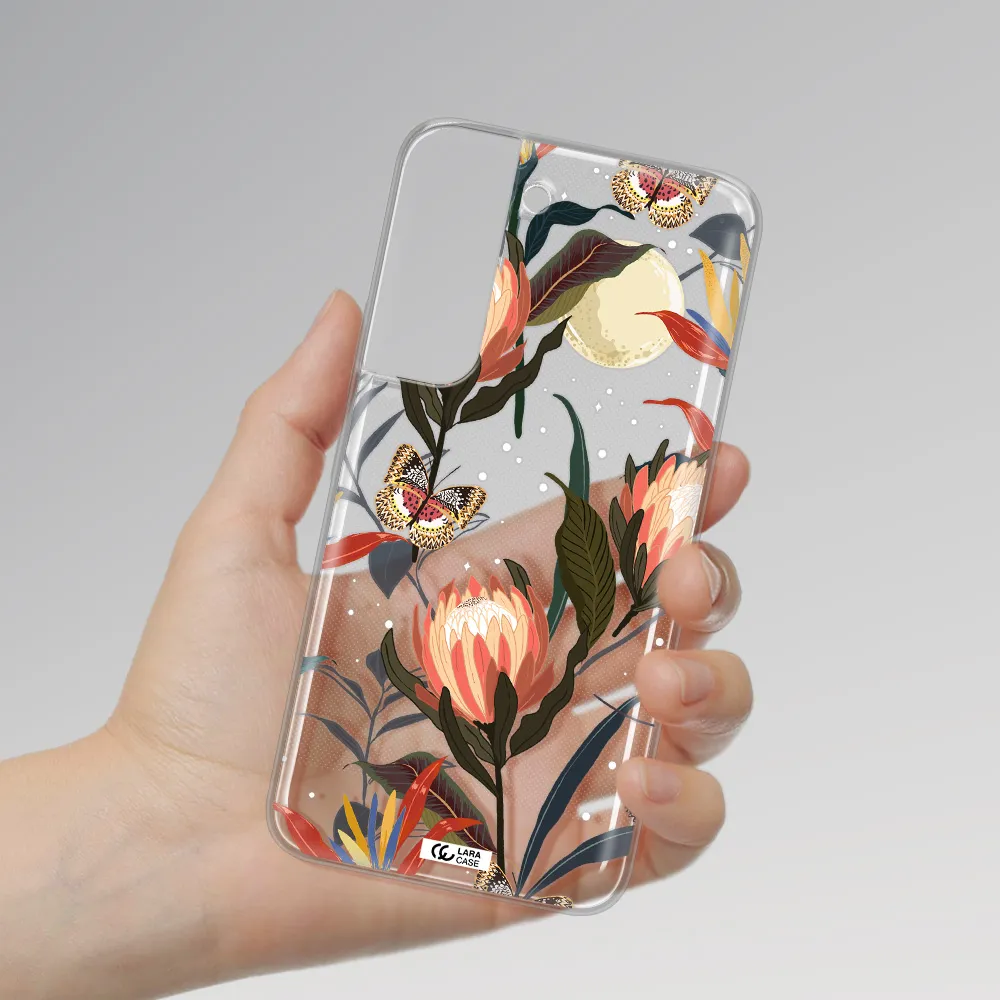 Moon Butterfly Flower Samsung S 22 Plus Clear TPU Case