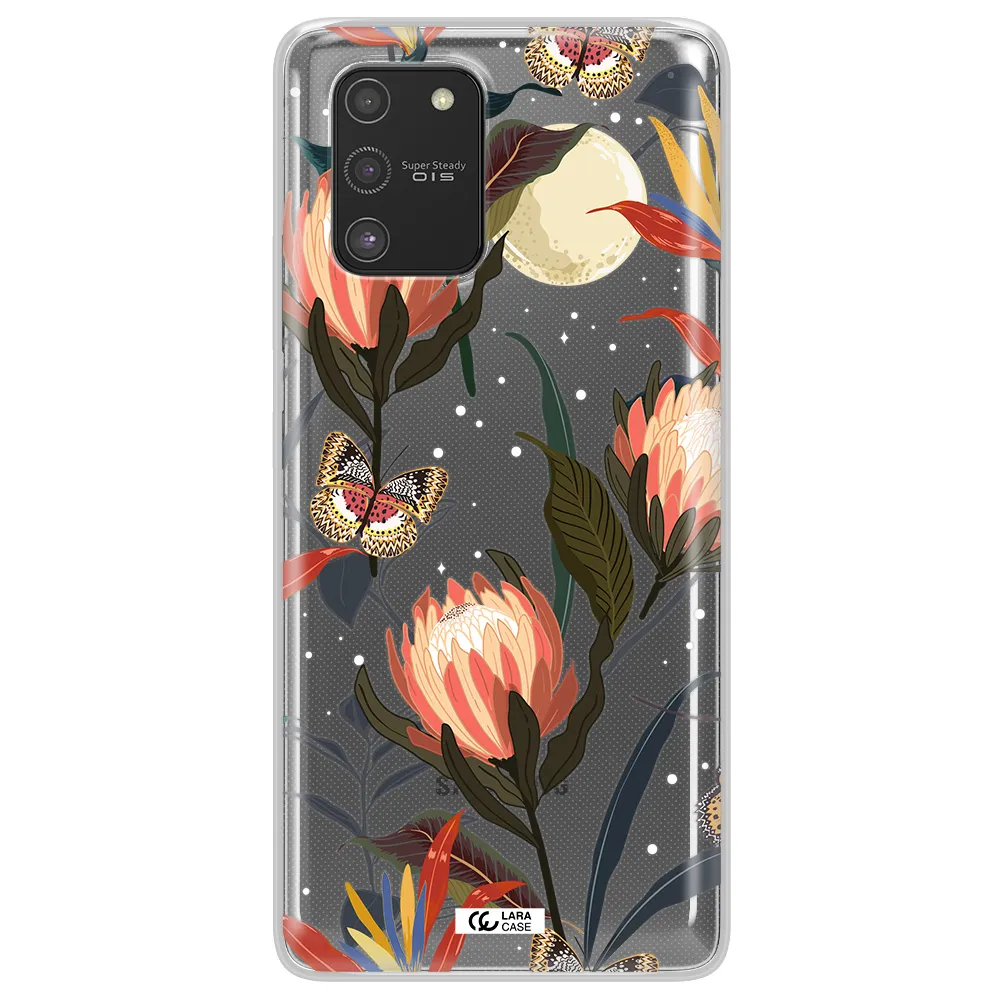Moon Butterfly Flower Samsung S10 Lite Clear TPU Case