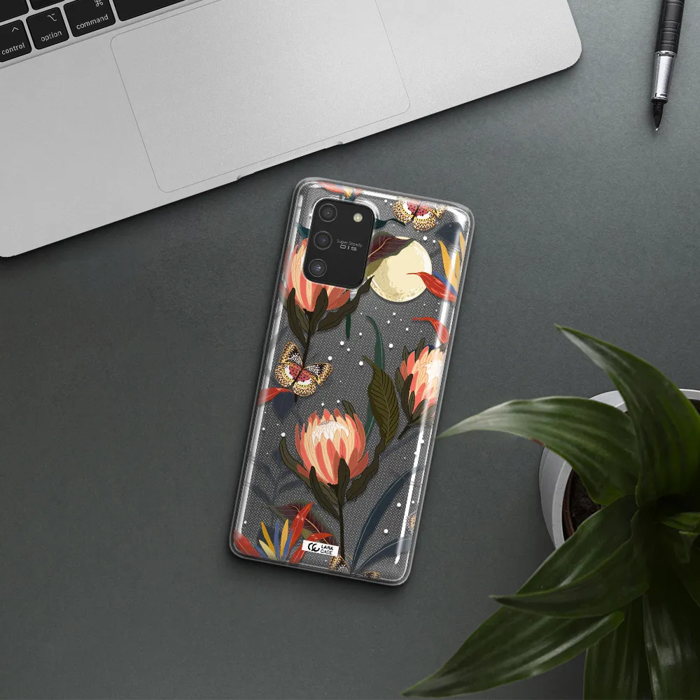 Moon Butterfly Flower Samsung S10 Lite Clear TPU Case