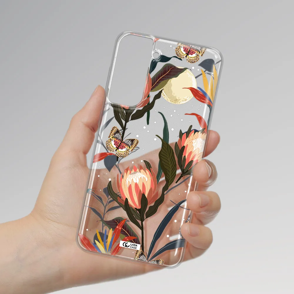Moon Butterfly Flower Samsung S21 Fe Clear Tpu Case