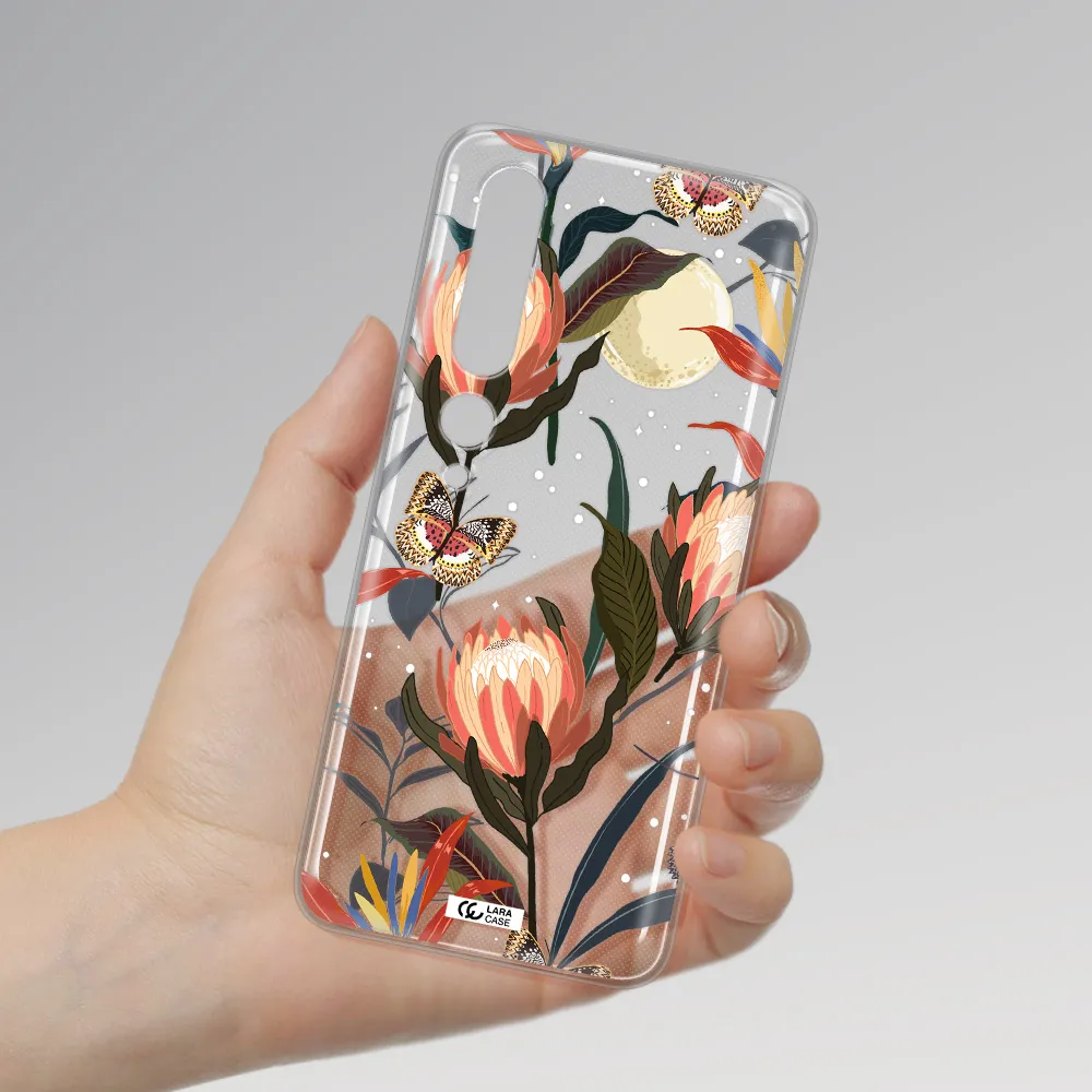 Moon Butterfly Flower Xiaomi Mi 10 Pro Clear TPU Case