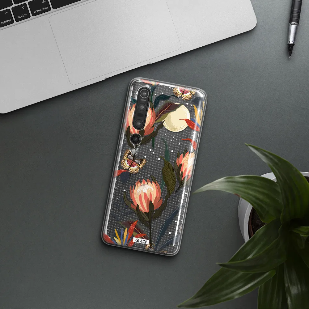 Moon Butterfly Flower Xiaomi Mi 10 Pro Clear TPU Case