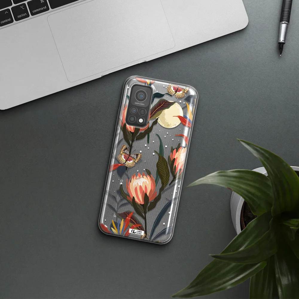 Moon Butterfly Flower Xiaomi Mi 10 T Pro Clear TPU Case