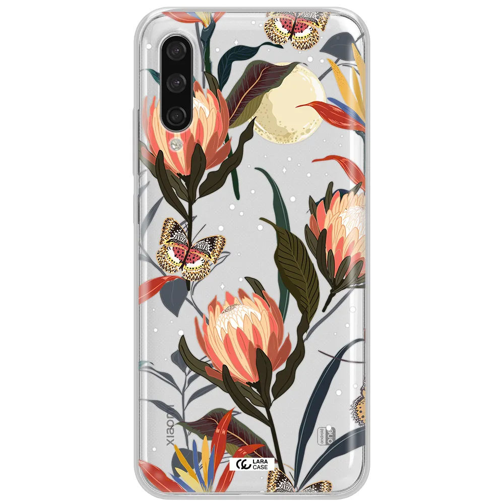 Moon Butterfly Flower Xiaomi Mi A3 Clear Tpu Case