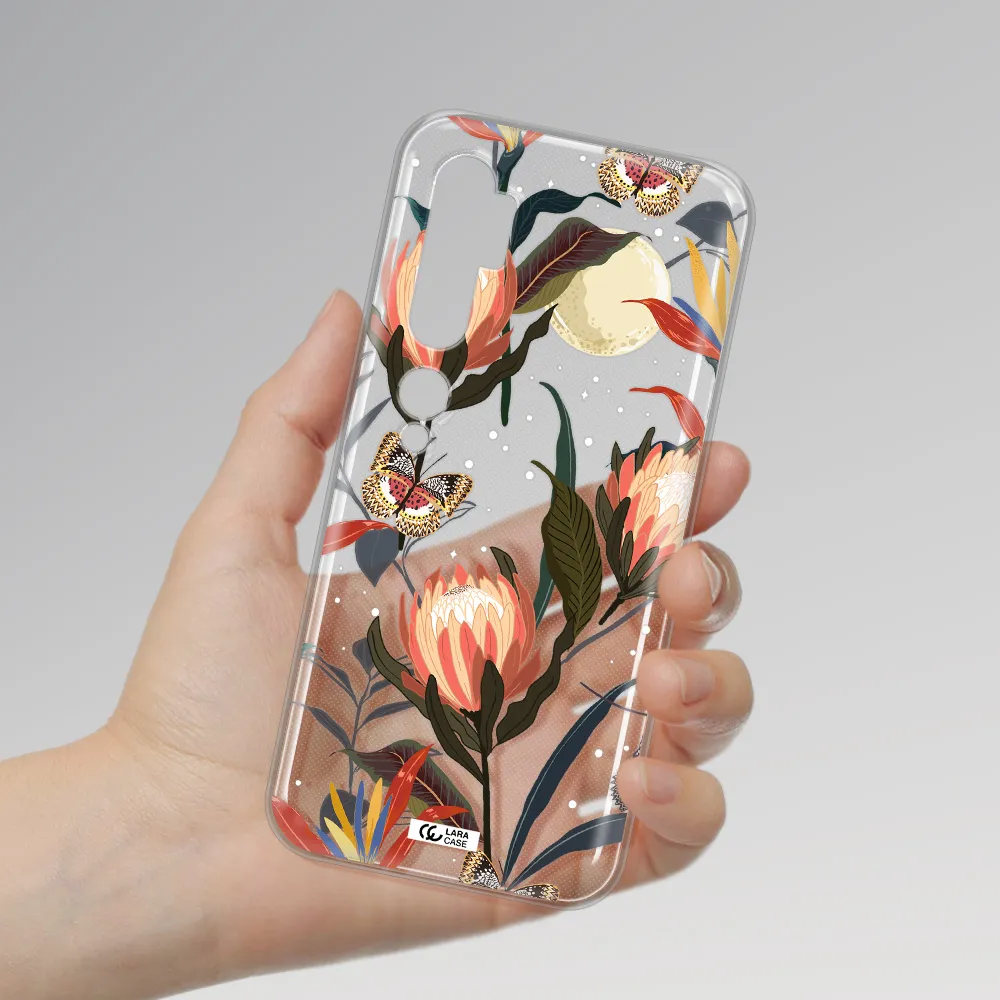 Moon Butterfly Flower Xiaomi Mi Note 10 Clear TPU Case
