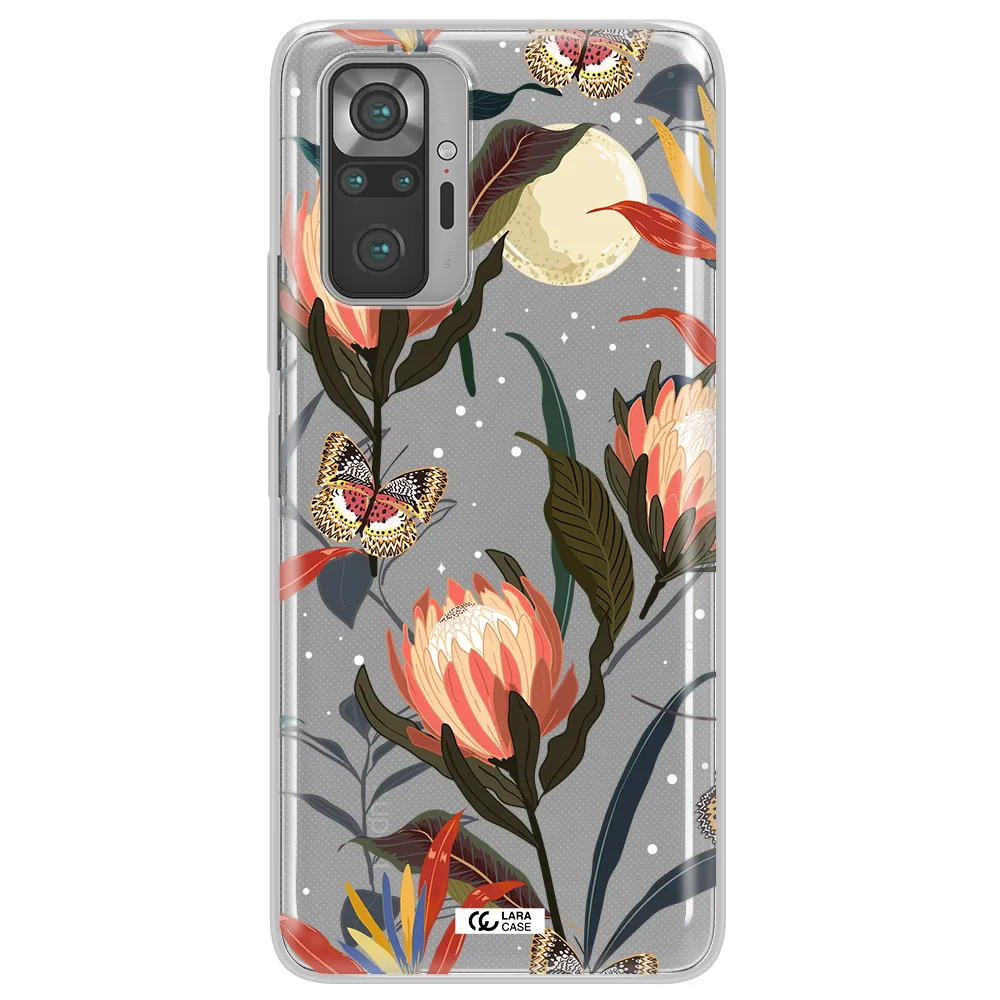 Moon Butterfly Flower Xiaomi Note 10 Pro Clear TPU Case