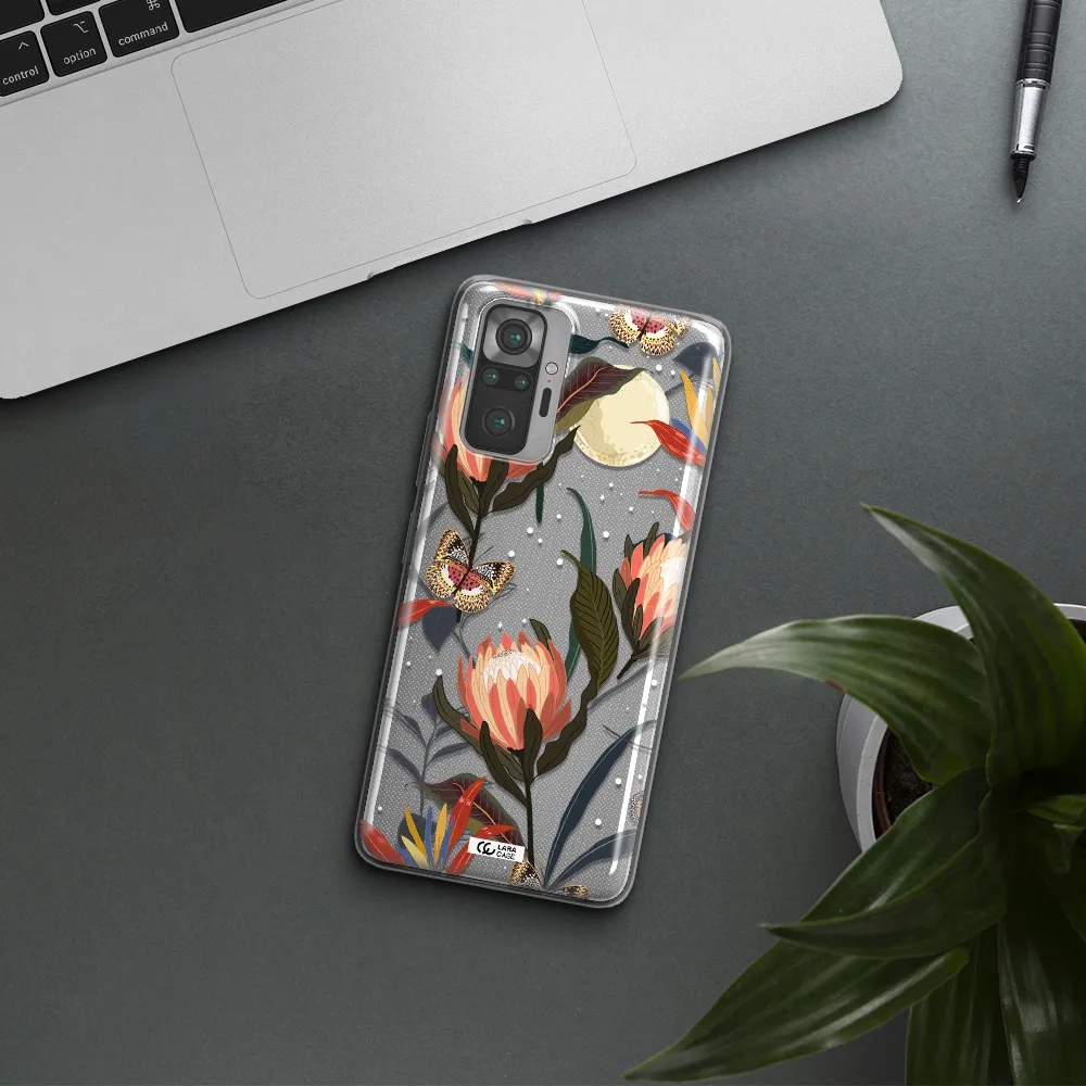 Moon Butterfly Flower Xiaomi Note 10 Pro Clear TPU Case