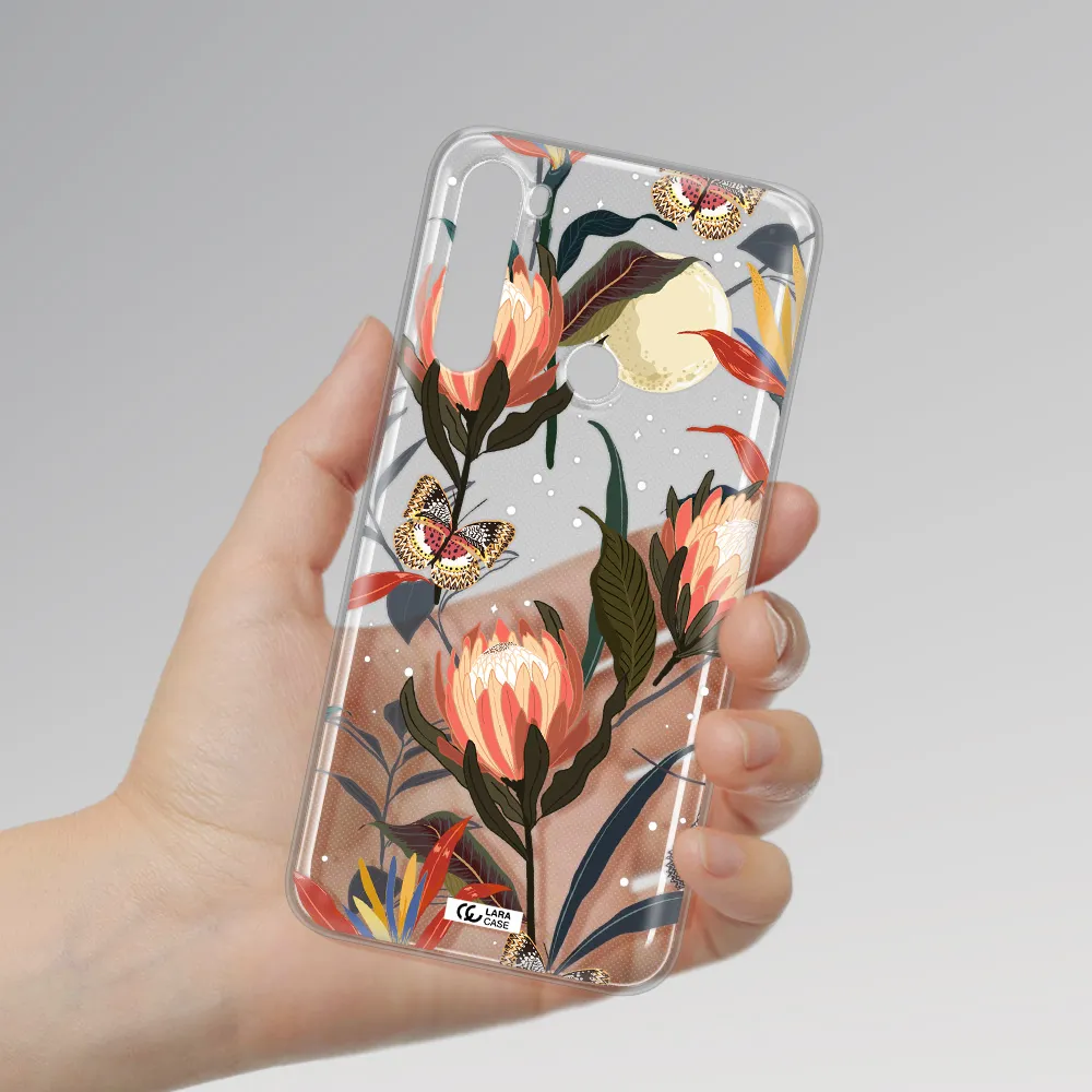 Moon Butterfly Flower Xiaomi Note 8 Clear TPU Case