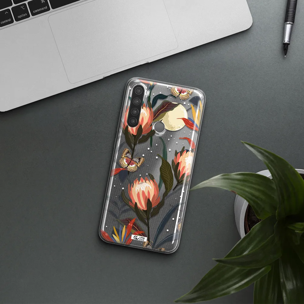 Moon Butterfly Flower Xiaomi Note 8 Clear TPU Case