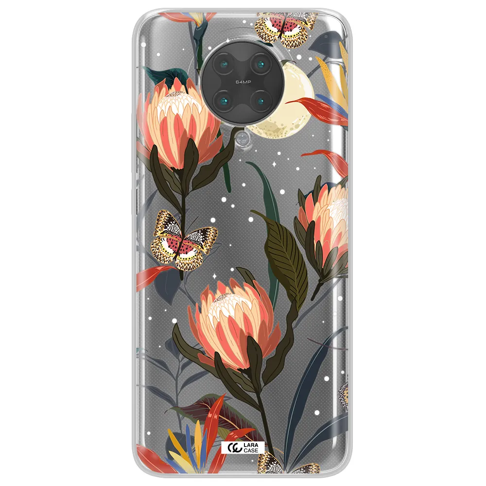 Moon Butterfly Flower Xiaomi Poco F2 Pro Clear TPU Case