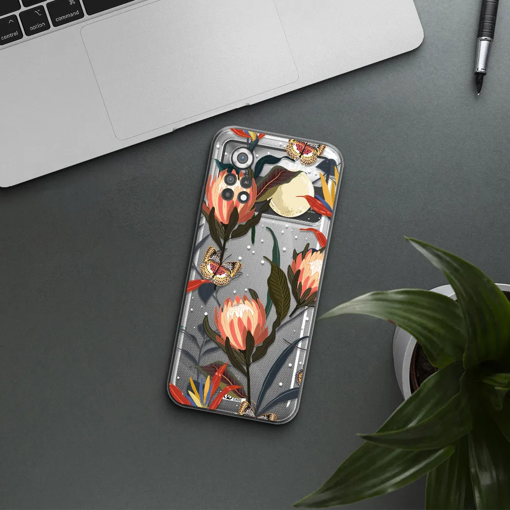 Moon Butterfly Flower Xiaomi Poco X4 Pro Clear TPU Case