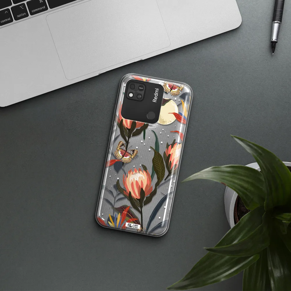 Moon Butterfly Flower Xiaomi Redmi 10A Clear TPU Case