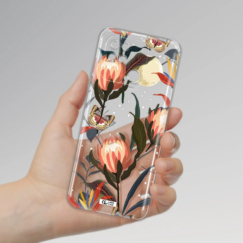 Moon Butterfly Flower Xiaomi Redmi 10C Clear TPU Case