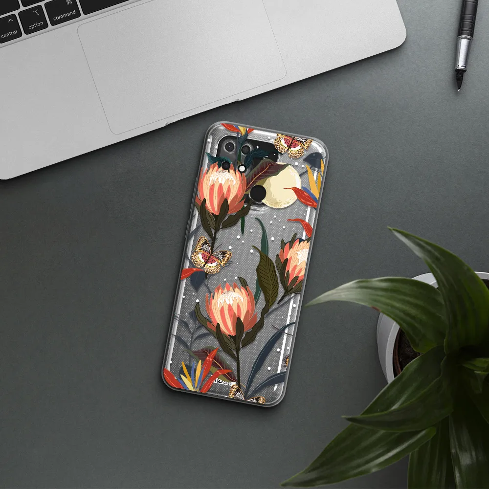 Moon Butterfly Flower Xiaomi Redmi 10C Clear TPU Case