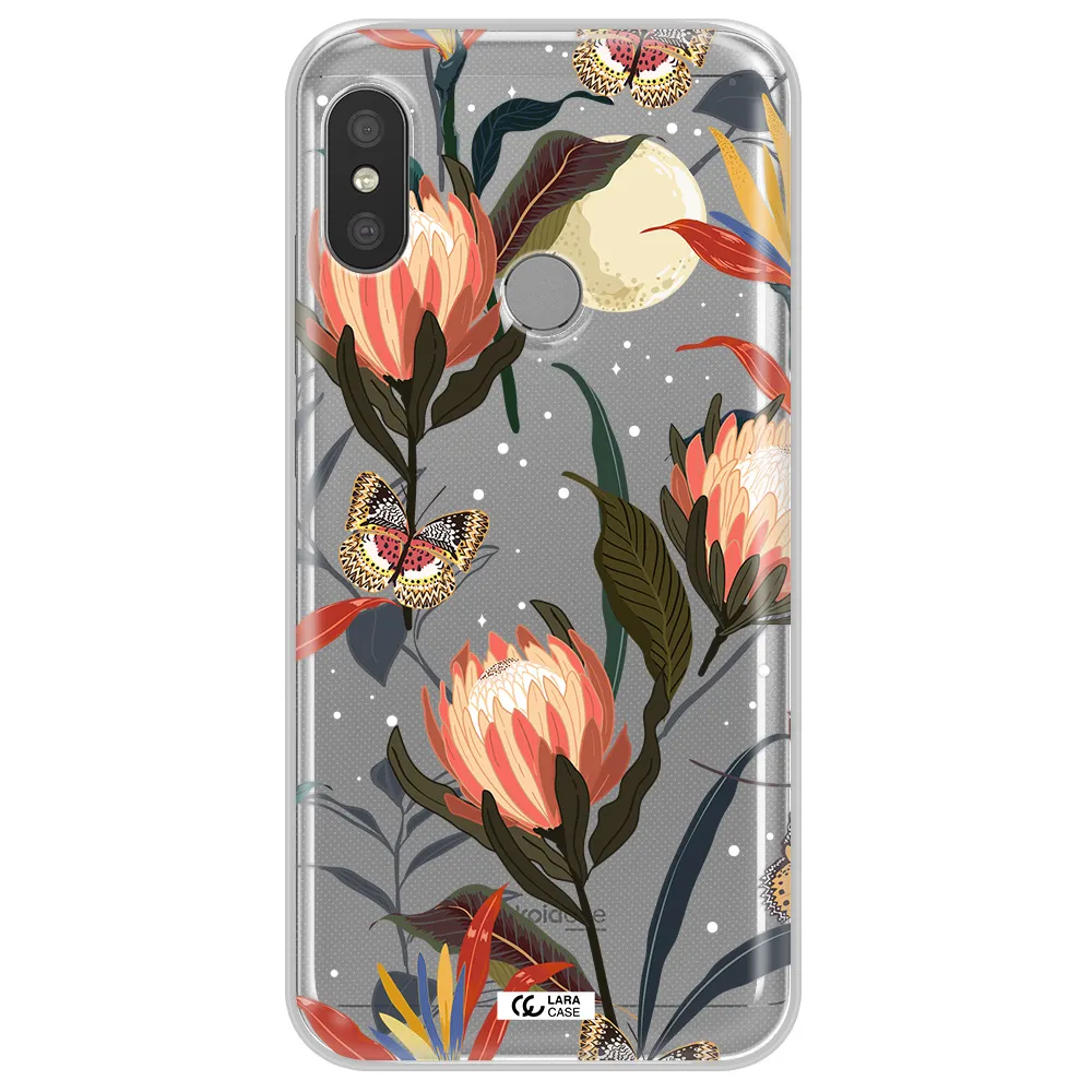 Moon Butterfly Flower Xiaomi Redmi 6 Pro Clear TPU Case