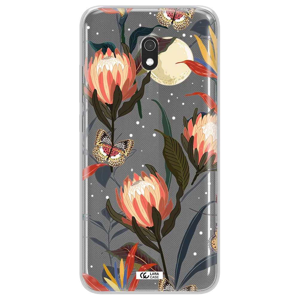 Moon Butterfly Flower Xiaomi Redmi 8A Clear TPU Case