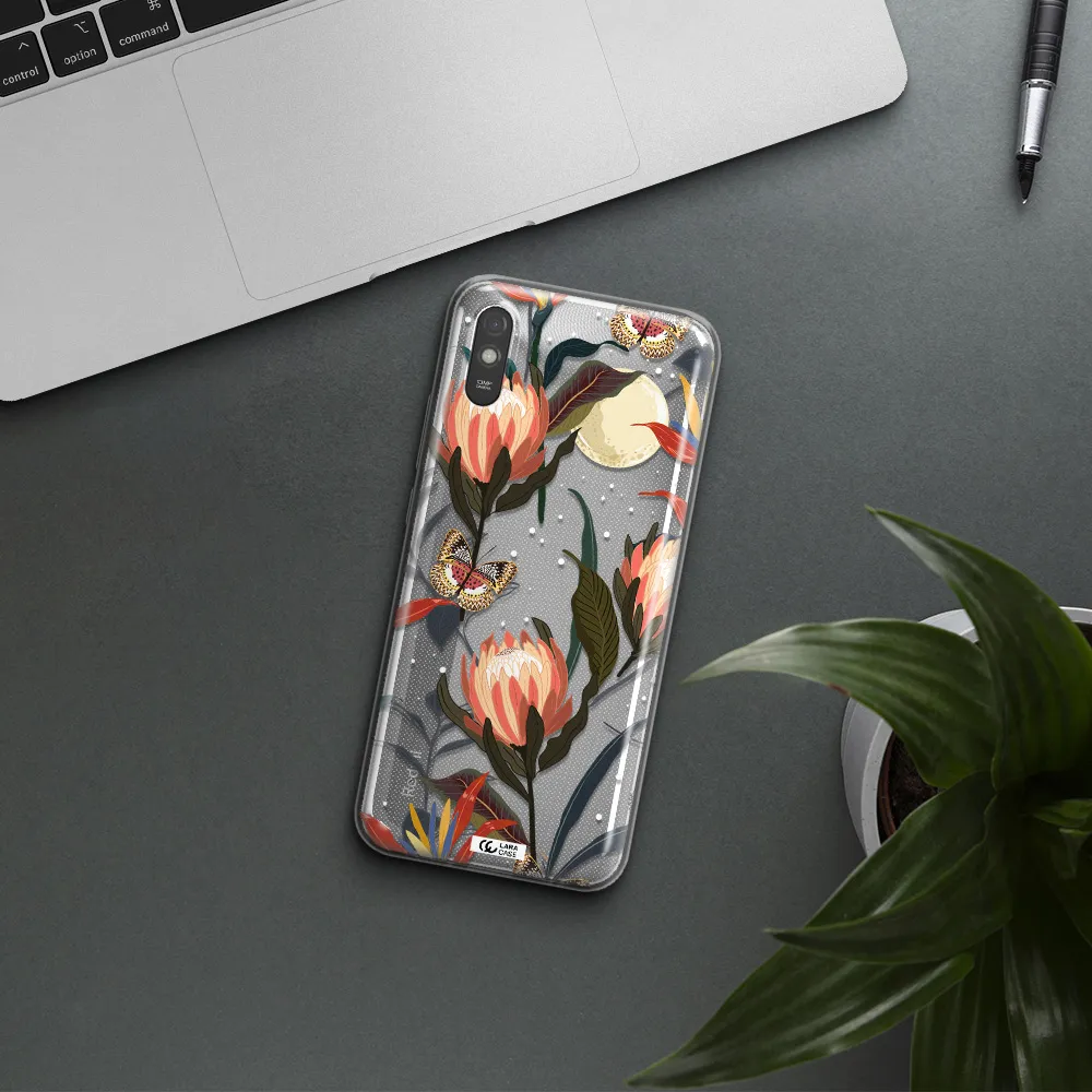 Moon Butterfly Flower Xiaomi Redmi 9A Clear TPU Case