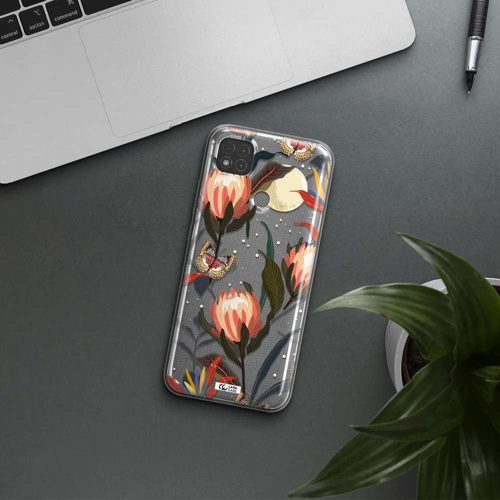 Moon Butterfly Flower Xiaomi Redmi 9C Clear TPU Case