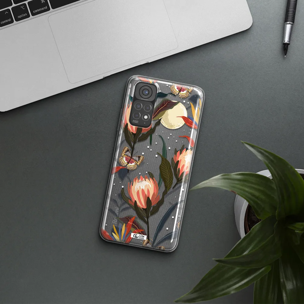 Moon Butterfly Flower Xiaomi Redmi Note 11 Clear TPU Case