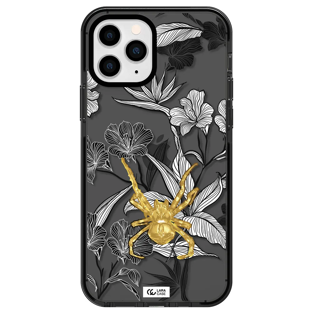 Golden Spider Apple iPhone 11 pro impact Smoke Black Case