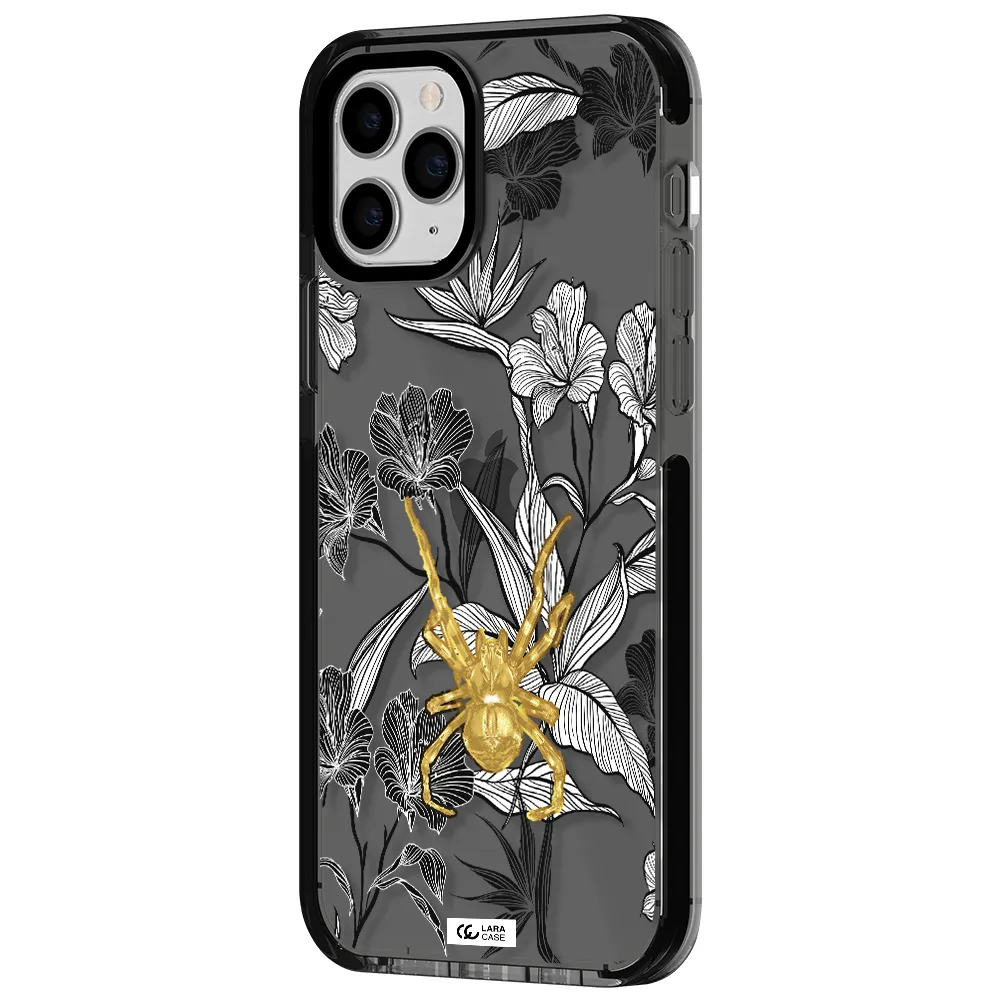 Golden Spider Apple iPhone 11 pro max impact Smoke Black Case