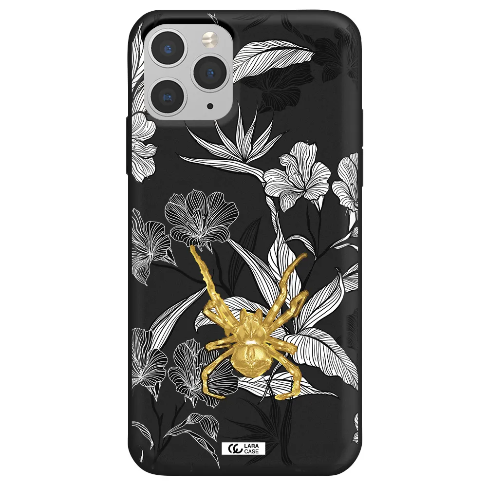 Golden Spider Apple iPhone 11 pro max Silicone black Case