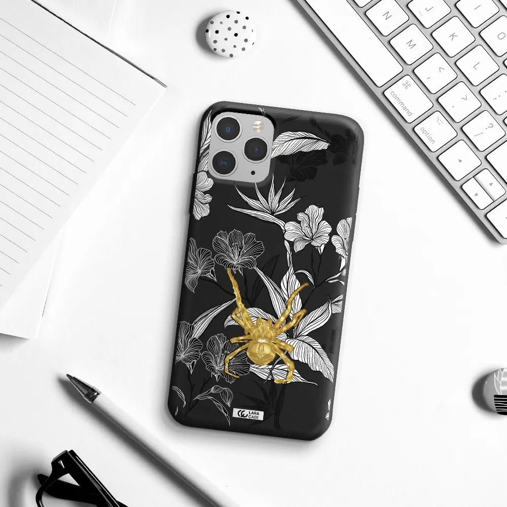 Golden Spider Apple iPhone 11 pro max Silicone black Case