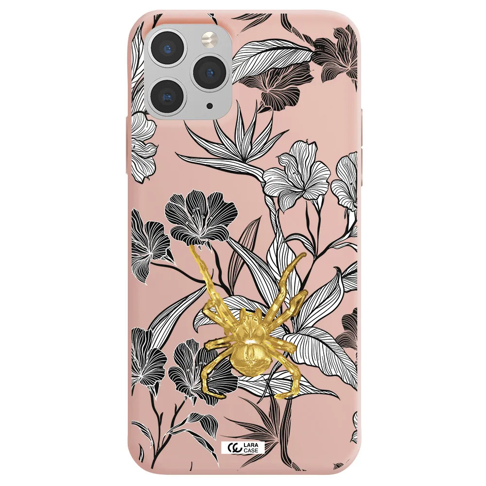 Golden Spider Apple iPhone 11 pro max Silicone pastel pink Case